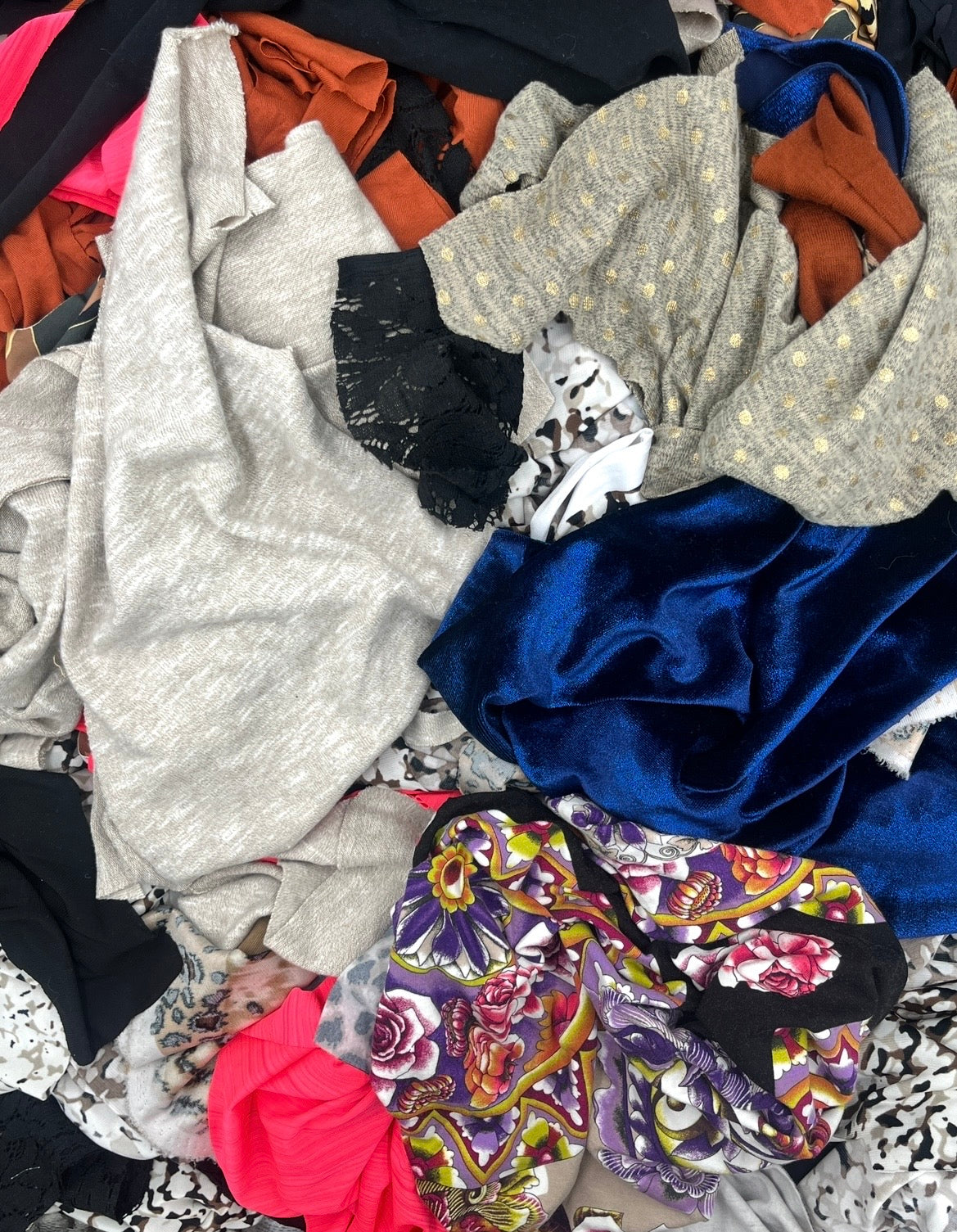 10+ lb Bundle of Knits (remnants, yardage & scraps)