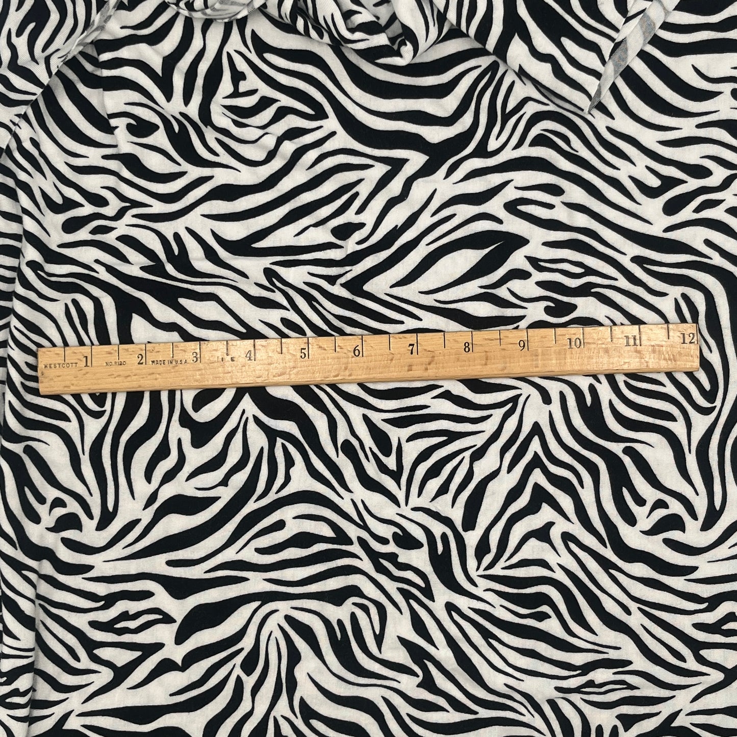 1/2 Yard Zebra Print Soft Knit