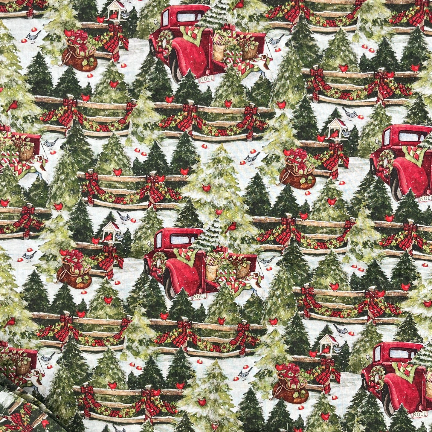 2 Yards “Pine Trees and Fences” by Susan Winget Quilting Cotton