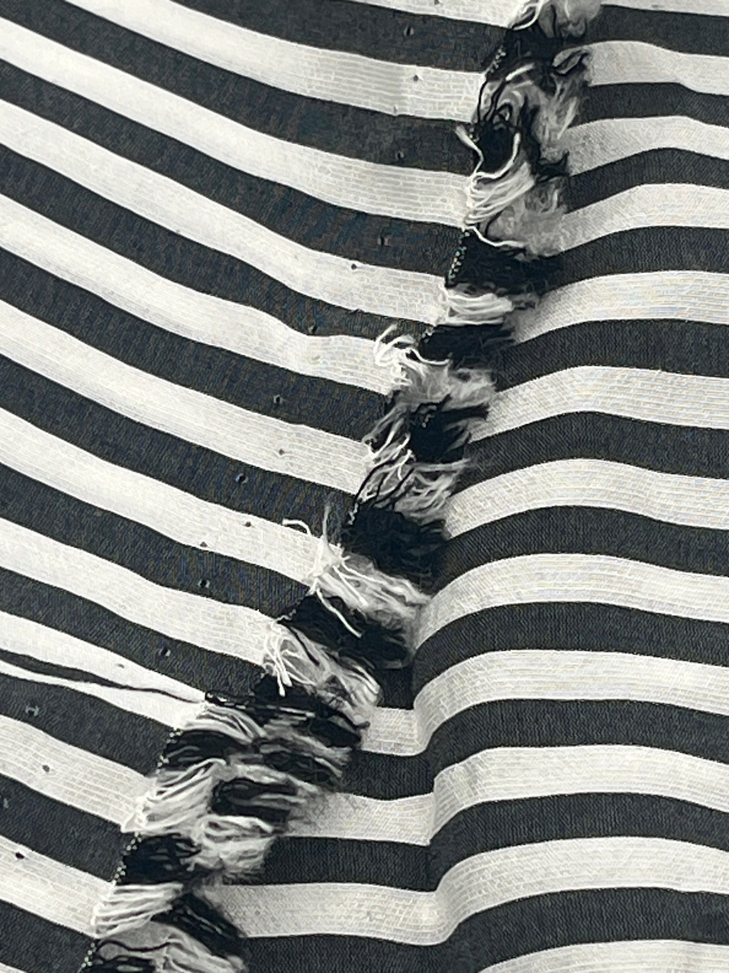 4 Yards Striped Lightweight Apparel, Designer Deadstock