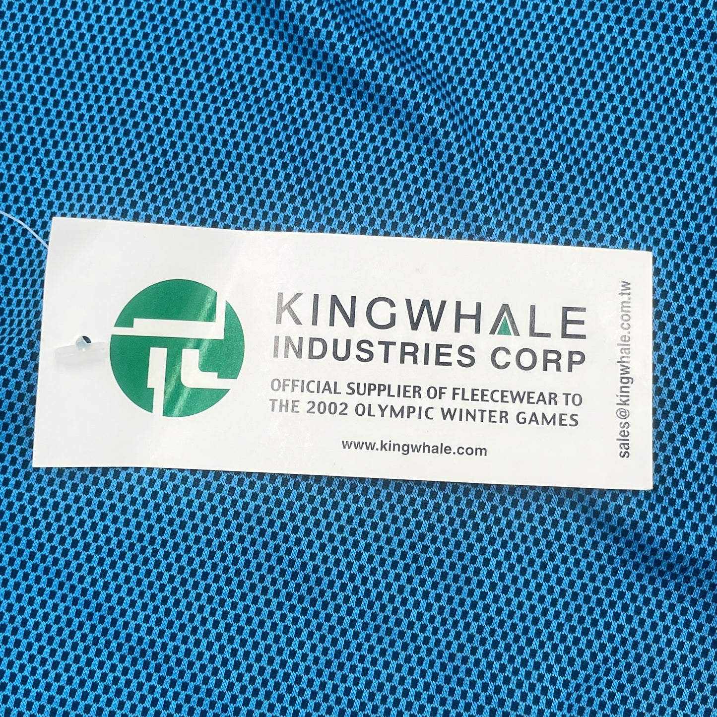 Blue Technical Knit, Vintage, Salt Lake 2002 Olympic Supplier Fabric BY THE YARD