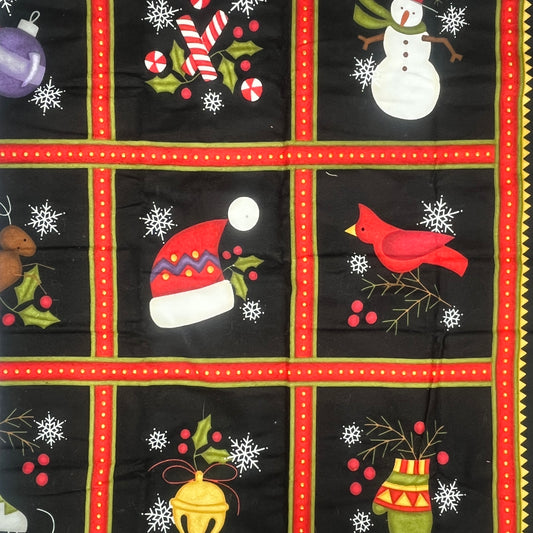 2/3 Yard Holiday Blocks Cotton Flannel