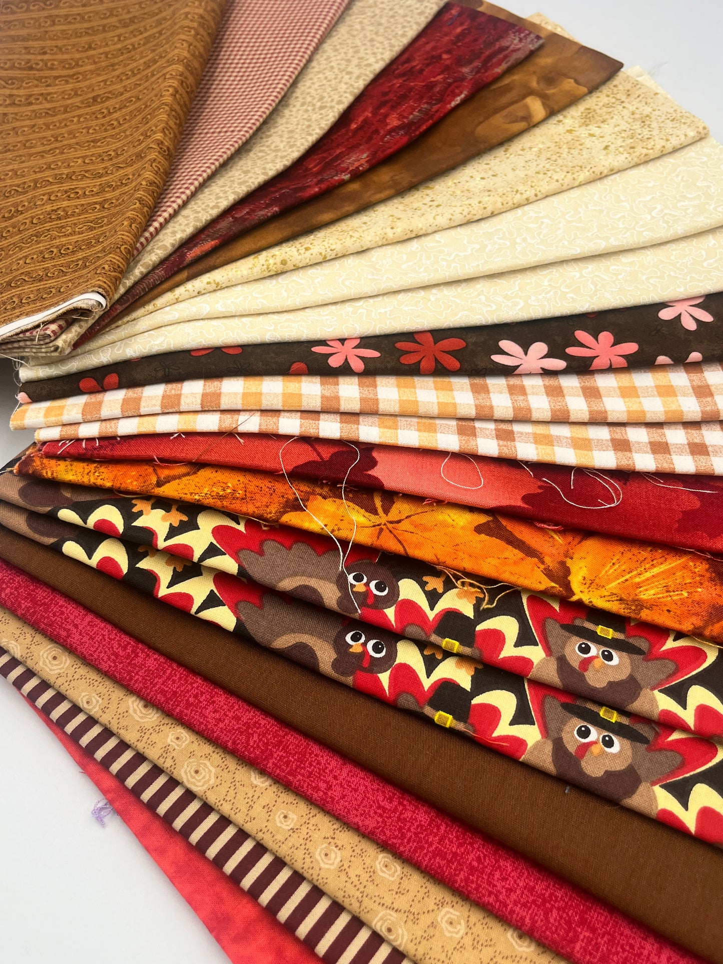 Fall Harvest Fabric Bundle – 24 oz Quilting Cotton, 20 Fat Quarters