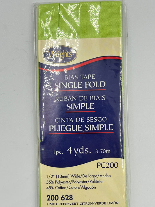 Wright's Single Fold Bias Tape, Light Green