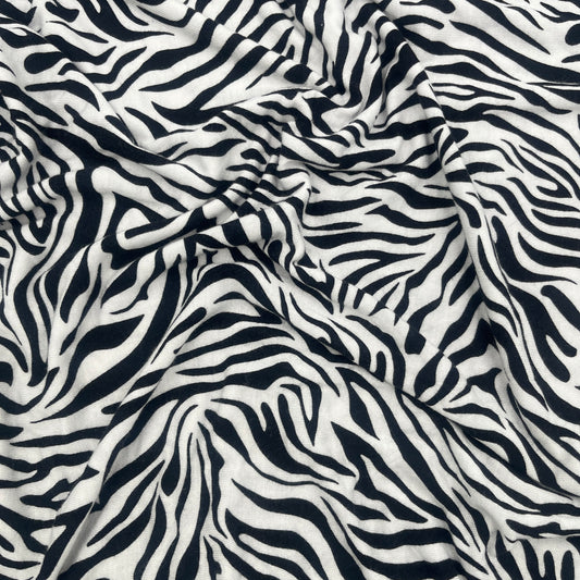 1/2 Yard Zebra Print Soft Knit