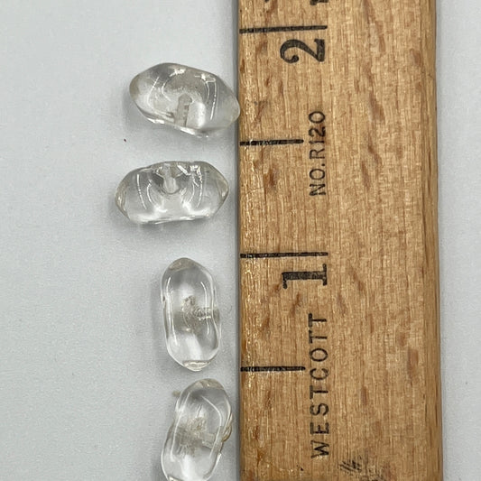 4 Vintage Glass Buttons