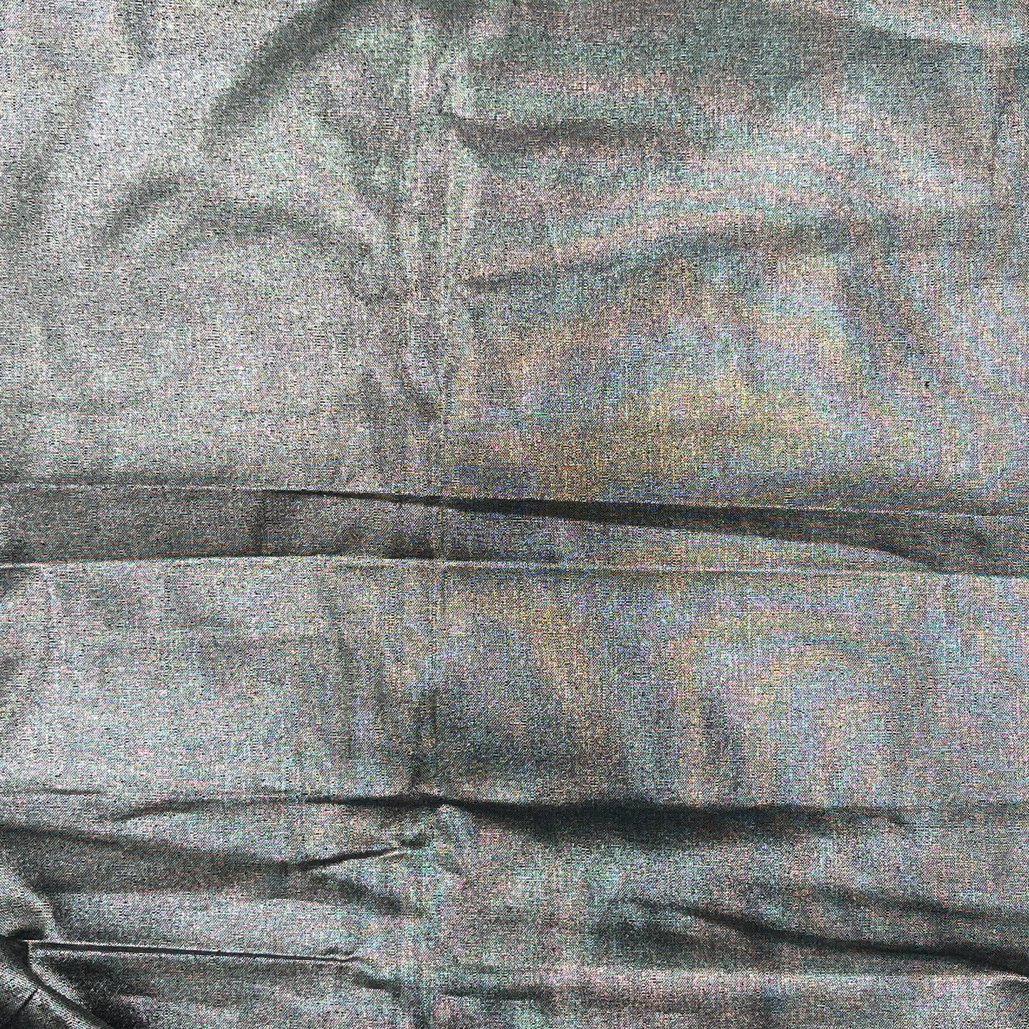 3 2/3 Yards Silvery Black Metallic Apparel Fabric, Crisp Woven Blend
