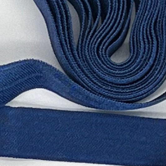 Blue Foldover Elastic BY THE YARD